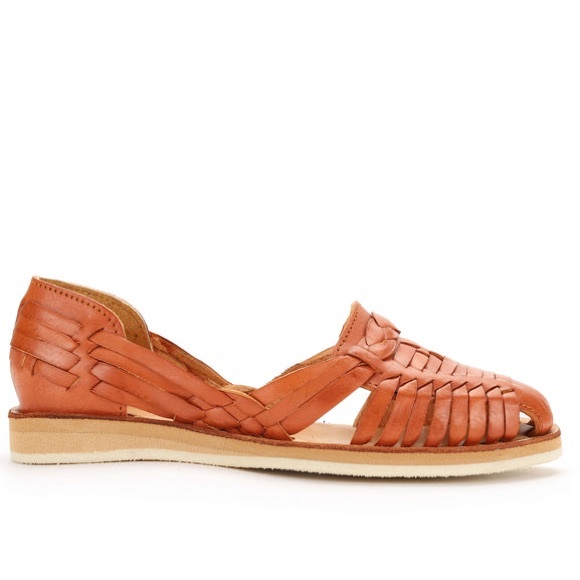 Bottomless Tan Leather Huarache Sandals - Picture 7 of 7
